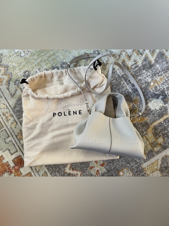 Authentic Polene Numero Neuf Mini bag in Chalk